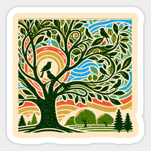 Summer Tree Sticker by JSnipe